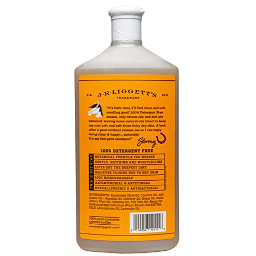 Image of J.R.LIGGETT'S Botanical Horse Liquid Shampoo for Sensitive Skin | Hypoallergenic Biodegradable Shampoo Formula for Horses | 100% Eco-Friendly | Detergent-Free Horse Supply | 16.9fl.oz