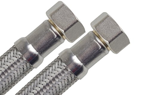 SFX® Panzerschlauch 150cm DN8-3/8 Zoll ÜM Verbindungsschlauch Edelstahl Umflechtung Flexschlauch Trinkwasser Anschlussschlauch 1500mm