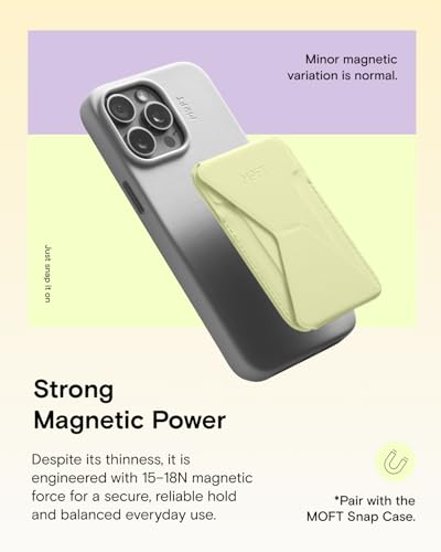 Image of MOFT Magnetic Wallet Stand Compatible with iPhone 16 /15 /14 /13 /12 Series, Angle Adjustment & MOVAS Phone Stand,Light Soft Avocado
