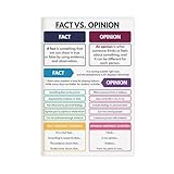 Hechos y opiniones, comprensión clara, pensamiento crítico, educación familiar, aula de inglés, 3 lienzos modernos para decoración de pared, pinturas para sala de estar, dormitorio, decoración de 30 x