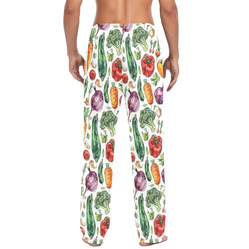Vegetables Men's Pajamas Pants Cotton Sleep Bottoms Pants Lounge Sleepwear - S3
