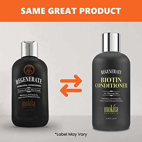 Mokita Naturals Conditioner With Biotin, Provitamin B5 And Amino Acids For Repair Treatment And Deep Moisturizing For All Hair Types - Detangle, Protect And Support New Hair Growth - 8.5 Ounces #TOP7