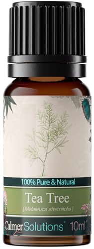 Tea Tree Essential Oil 10ml – 100% Pure & Natural – Aromatherapy Grade – Steam Distilled – for Diffuser, Skin, Hair, Cleaning & DIY Use – Bottled in The UK