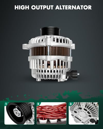 Image of SCITOO Alternator Fits for Acura ILX 2013 2014 2015 2.0L 2.0 /for Honda for Civic 2012 13 14 15 1.8L 1.8 HR-V 2016 1.8L 1.8-12V 95Amp CW S6 Pulley Class, Replace OE 11537