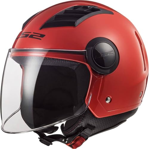 LS2, Casco jet moto Airflow solid red, XL