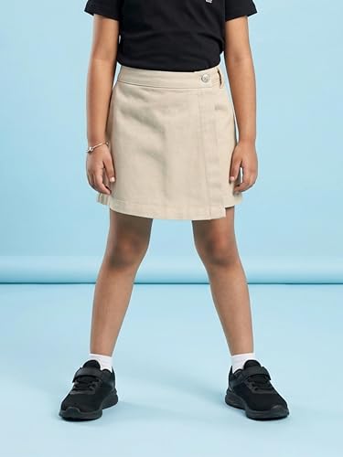 Image of KiddoPanti Girls Denim Over Lap Shorts