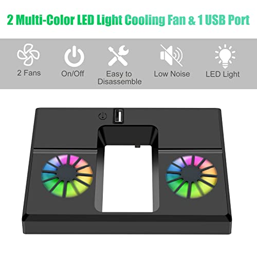 Linkstyle Upgraded Vertical Cooling Fan For Xbox Series X, Usb Powered Cooling Stand Cooling System Accessories With Rgb Color Led Light Dual Fans And External Usb Port Only For Xbox Series X Console #TOP2