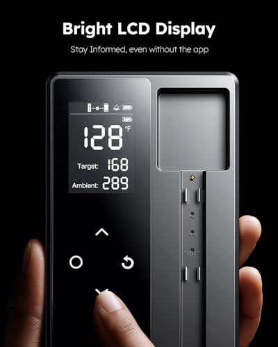 Image of Smart Wireless Meat Thermometer with Ultra-Thin Probe, Digital Food Thermometer 0.5S Instant Read, 600FT Bluetooth Range Real-Time Monitoring & Smart Alerts for BBQ, Grill, Smoker, Oven, Air Fryer