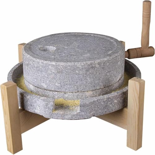 Manuelle Getreidemühle – Handkurbelbedienung, Ständer aus Buchenholz zum Mahlen von Reis, Kaffeebohnen, Weizen und Bohnen Manuelle Getreidemühle – Handkurbelbedienung, Ständer aus Buchenholz zum Mahlen von Reis, Kaffeebohnen, Weizen und Bohnen