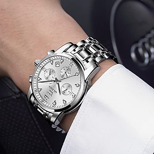 Olevs QY-S-G2858GS-BB Watch Men Silver Stainless Steel thumb #8