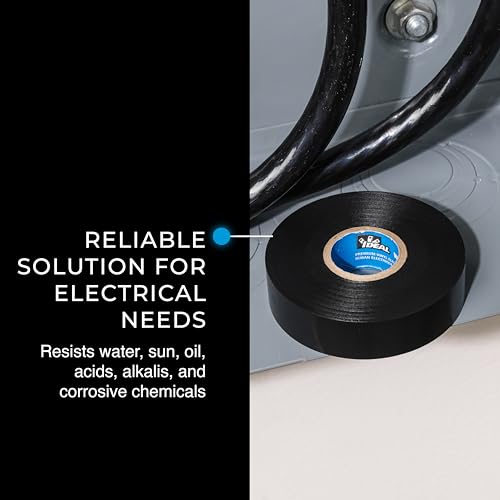 Image of Ideal Industries INC. 46-33 Black 7 Mil Wire Armour UL Listed 3 /4 in. Professional Vinyl Black Electrical Tape