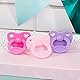 Bayer Design 79104AA Schnuller-Set für Puppen, Schnuller für Puppen, Puppenschnuller, Puppenzubehör, Rosa, Lila, Pink