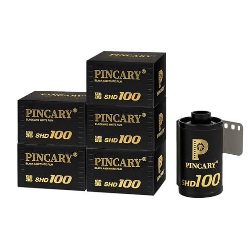 Pincary SHD100   Película de 35 mm para paisajes de luz diurna, película en blanco y negro de 35 mm, ampliaciones compatibles con el escaneo, detalles compatibles con trípode, 36EXP   6 unidades
