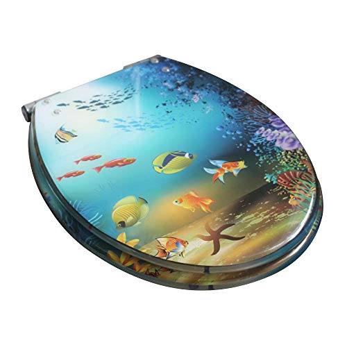 Sparkle Bathroom Decor Crown crest Silver Glitter Toilet Seat Restroom