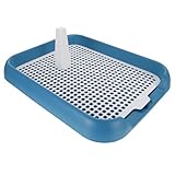Baluue Indoor Dog Potty Tray with Protection Wall Every Side for No Leak, Spill, Accident - Keep Paws Dry and Floors Clean(Blue)