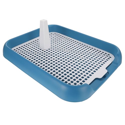 Baluue Indoor Dog Potty Tray with Protection Wall Every Side for No Leak, Spill, Accident - Keep Paws Dry and Floors Clean(Blue)
