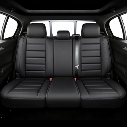 Image of Full Set Car Seat Covers for Ford F-150 F-250 F-350 XL XLT STX Lariat King Ranch Platinum Raptor Seat Covers 2007-2026, Waterproof Seat Protectors(Luxury 5 Seats /Black&Red)