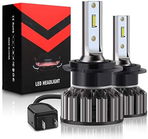 BOSWEE H7 LED Headlight Bulbs, 6000K 10400 Lumens Extremely Bright CSP Chips Conversion Kit