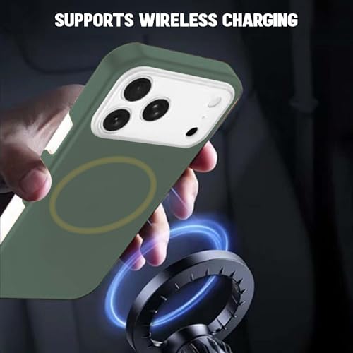 Image of Kratos Soft Silicone Case Cover Compatible with iPhone 17 Pro - Everyday Comfort Protection, Wireless Magnetic Charging Case with Raised Edge Camera & Screen Protection, Shock-Resistant Design