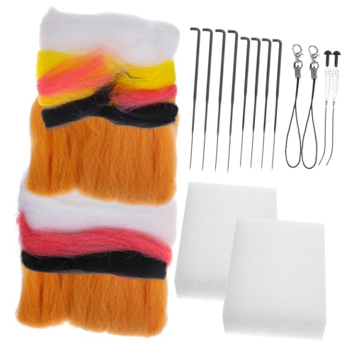 ERINGOGO Craft Your Own Adorable Dog Toys 2 Sets Needle Felting Kit Wool for Adults Beginners