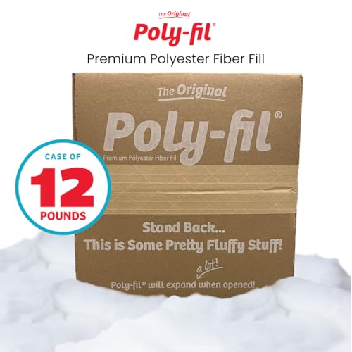 Image of Fairfield The Original Poly-Fil, Premium Polyester Fiber Fill, Soft Pillow Filler, Stuffing for Stuffed Animals, Toys, Cloud Decorations, and More, Machine-Washable, 12 lb Box