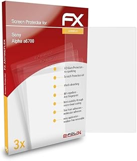 atFoliX Screen Protector compatible with Sony Alpha a6700 Screen Protection Film, anti-reflective and shock-absorbing FX Protector Film (3X)