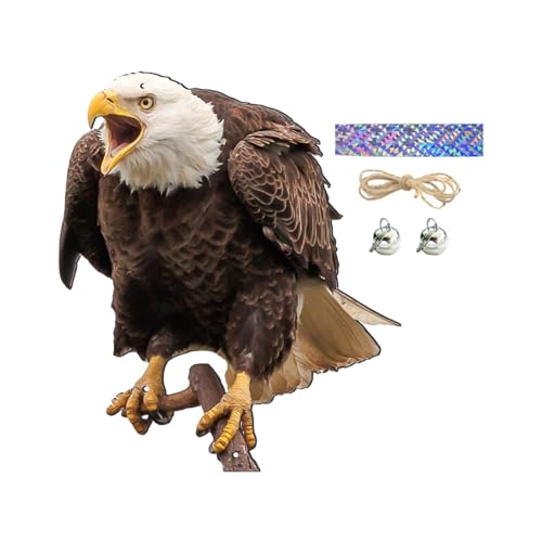 Image of Fake Owl Decoration Realistic Owl to Keep Birds Away for Rooftops Yard Patio Style F