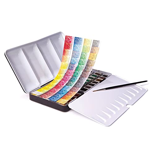 Sennelier French Artists Watercolor Metal Tin Set, Set Of 48, Multicolor #TOP3