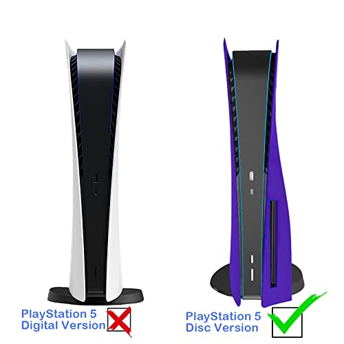 Image of Face Plate Cover Shell for PS5 Disc Edition Console Faceplates, Accessories Compatible with PlayStation 5 Protective Replacement Panels (Galactic Purple)