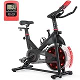 Jupgod Stationary Exercise Bike, Indoor Cycling Bike with Slient Flywheel, LCD...