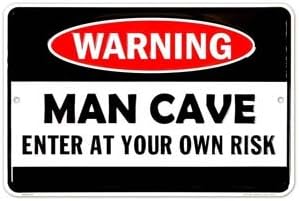 Hangtime Man Cave Enter At Your Own Risk Metal Door Sign