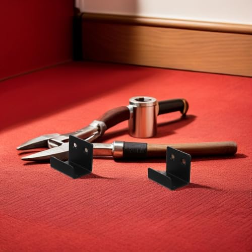 Gancho resistente sin taladro de acero inoxidable negro y soporte para azulejos 8