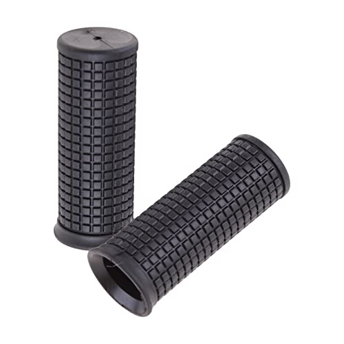 Oilmal 1 Pair 2 Pieces Bicycle Grips Short Handle Rubber Non Slip Cycling Scooter Bike Parts, Black, 70mm