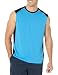 Hanes Men's Sport Performance Muscle Tee, Hydro Heather/Navy, Large