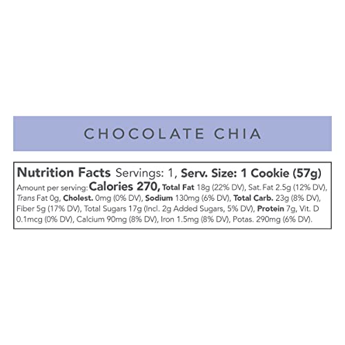 Love + Chew Tasty, Gluten Free Cookies - Bulk Box - Chocolate Chia - Vegan, Healthy, Paleo, Non Gmo Snacks - Individually Wrapped And Soft Baked - Made From High Protein Almonds - 2 Ounce Each, 60 Count #TOP2