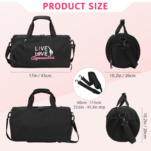 kilofly Girl's Ballet Dance Sports Gymnastics Gym Duffel Bag Travel Carry On2