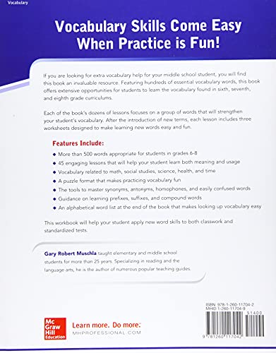 Mcgraw-Hill Education Muschla, Gary Robert Vocabulary Grades 6-8 thumb #1