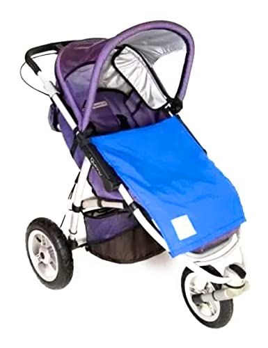 Escape Me Not Funda universal para cochecito de bebé y asiento de coche con protección solar bloquea el 99% UV Buggy Cover 50+ UPF gris, rosa o azul (azul)