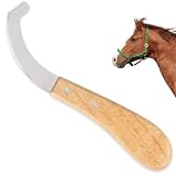 Pumsawn Bot Fly Egg Knife for Horses, Stainless Steel Bot Fly Egg Remover, Multi Use Grooming Tool for Bot Egg Scraper with Wood Handle