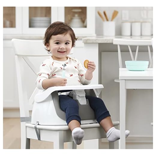 Regalo 2-in-1 Booster Seat and Grow with Me Floor Seat with Removable Feeding Tray, Indoor and Outdoor Activity Chair, Gray