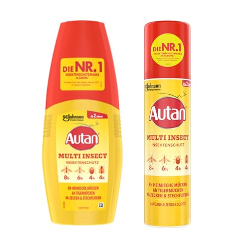 Autan Multi Insect Spray, Multi-Insektenschutz vor Mücken,Travel Essentials (1 x 100 ml) + Autan Multi Insect Pumpspray, Multi-Insektenschutz vor Mücken, Travel Essentials (1 x 100 ml)