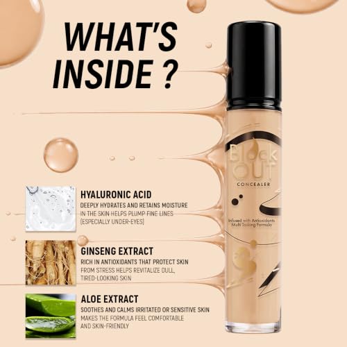 Image of Character Block Out Concealer - 24H Waterproof Full Coverage | Matte Finish, Lightweight & Blendable Formula | Covers Dark Circles, Spots, Blemishes | For All Skin Types (Macaroon - 015)