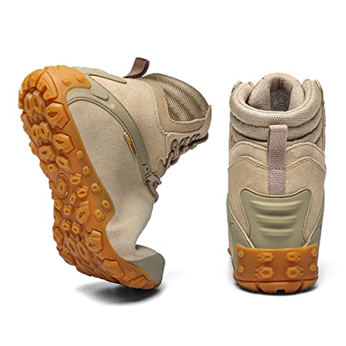Unisex Suede Lederen Waterdichte Hoge Top Wandelschoenen Outdoor Wandelen Antislip Trekking Laarzen Slijtvaste Bergbeklimmen Laarzen Woestijn Laarzen voor Mannen en Vrouwen - Image 5