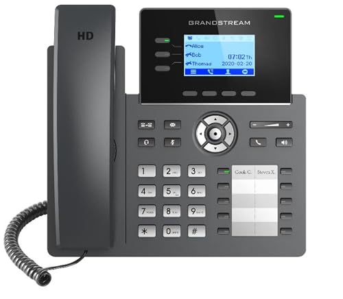Grandstream Networks GRP2604P IP Phone Black 3 Lines LCD
