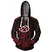 通用 Herren Damen Uchiha Itachi Sasuke Akatsuki Zipper Hoodie Anime Cosplay Kostüm Uzumaki 3D Casual Sweatshirt Kapuzenpullover (2XL, Zipper 9)