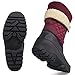 Knixmax Outdoor Women's Snow Boots Waterproof Warm Winter Boots Insulation Fashion Anti-Slip Ladies Boots Wine 9