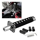 KVAEY Samurai Sword Shift Knob, Automotive Katana Manual Transmission Gear Shift Handle, Universal Aluminum Alloy Stick Shift Knob for Most Manual Vehicles, Car Accessories (Black+White)