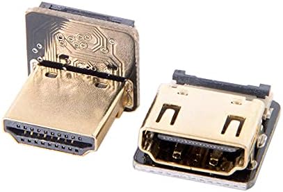 NFHK CYFPV Up Angled 90 Degree HDMI Male to Female FPC Flat Cable for HDTV Multicopter Aerial Photography