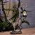 REYISO Fathers Day Decorations Gifts Outdoor Cat Garden Statues with Solar Lights, Home Decor Cat Figurines for Lawn,Patio,Balcony,Porch,Yard Art Ornament- Birthday Gifts for Women Grandma Sister