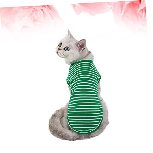 Ipetboom E Confortável Macio E Básico Listrado Cachorrinho Respirável Xl Traje Tanque Camisa Macia S